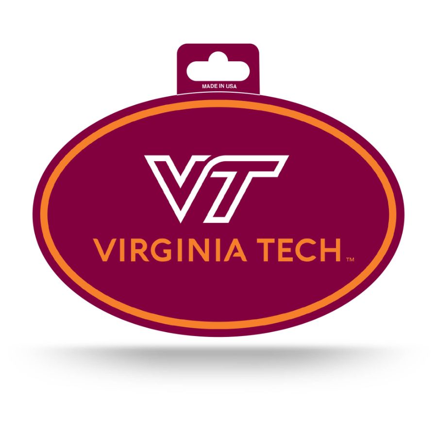 Virginia Tech Hokies - Full Color Oval Sticker