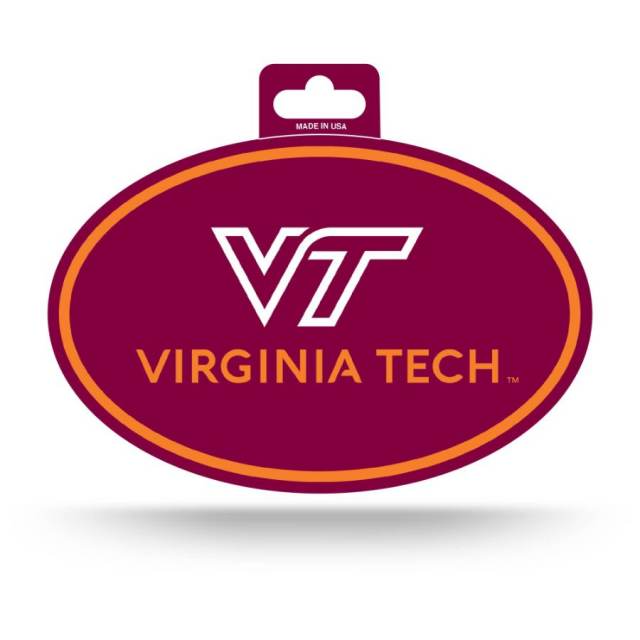 Virginia Tech Hokies - Full Color Oval Sticker
