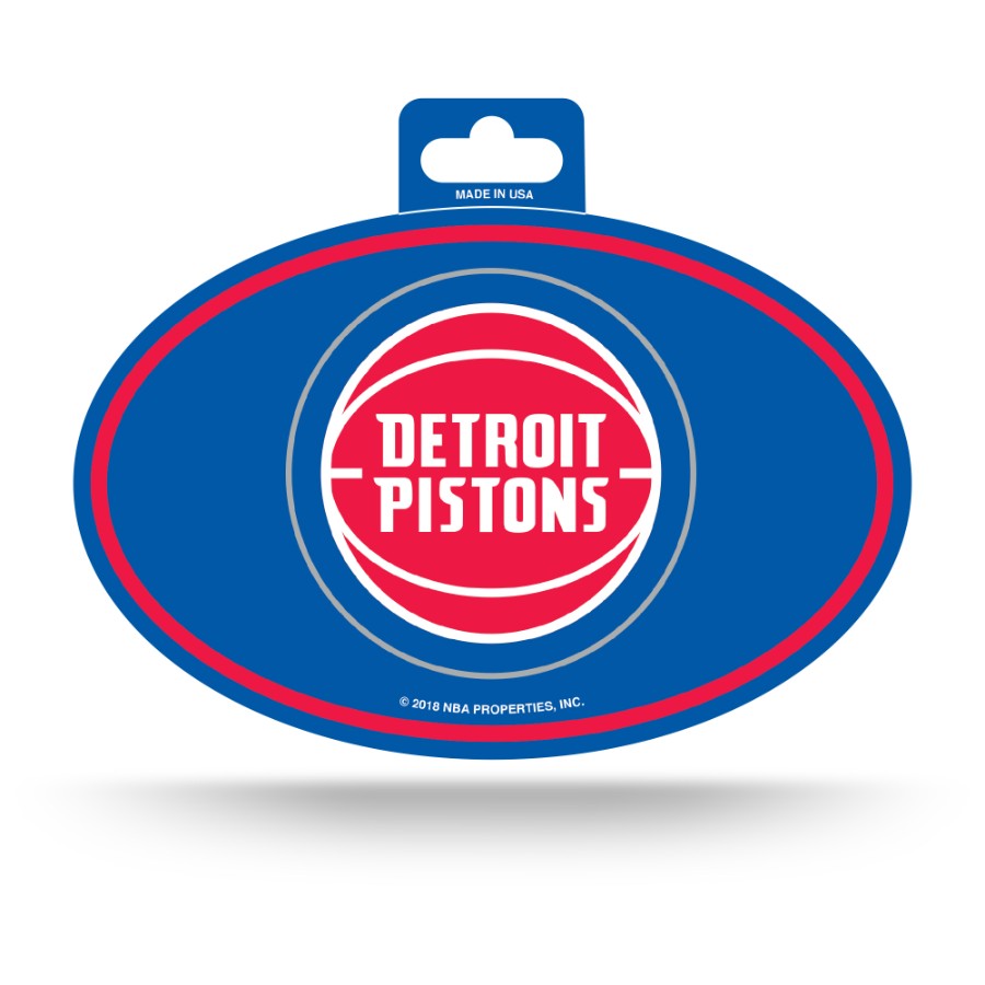 Detroit Pistons Full Color Oval Sticker at Sticker Shoppe