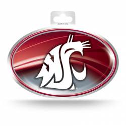 Washington State University Cougars - Metallic Oval Sticker
