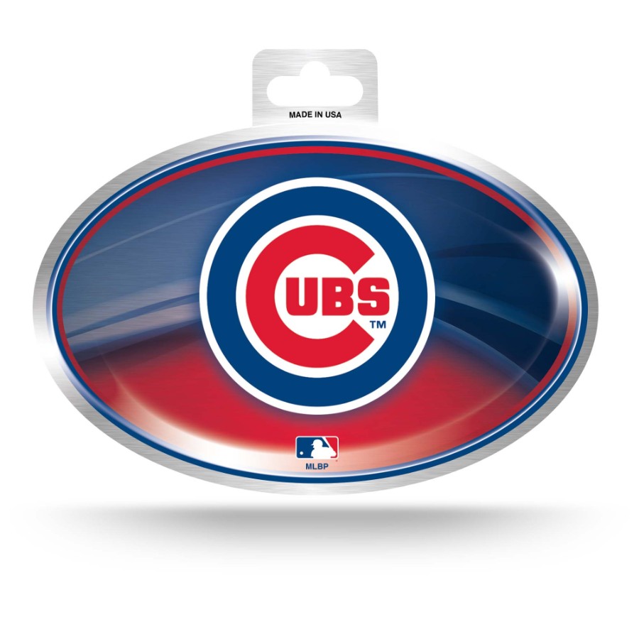 Chicago Cubs - Metallic Oval Sticker