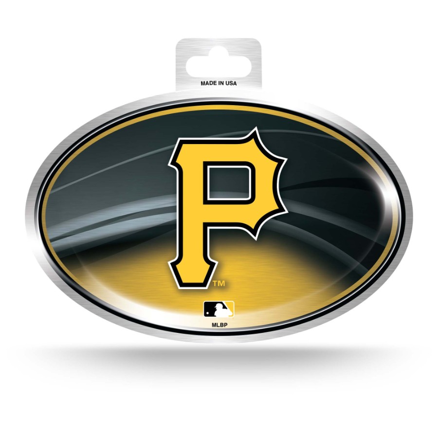 Pittsburgh Pirates Metallic Oval Sticker at Sticker Shoppe