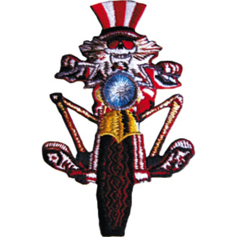 The Grateful Dead Sam On Bike - Embroidered Iron-On Patch at Sticker Shoppe