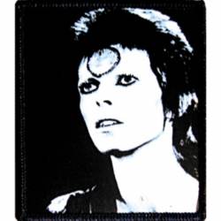 David Bowie Black & White Portrait - Embroidered Iron-On Patch
