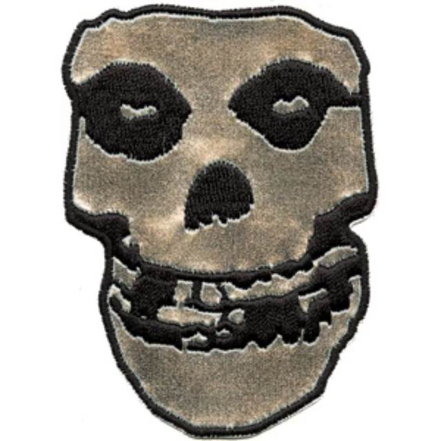 The Misfits Silver Pleather Skull Large Oversized