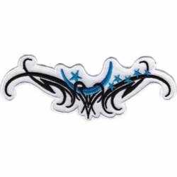 Blue Moon & Stars Tribal - Embroidered Iron-On Patch