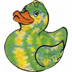 Tie Dye Ducky - Embroidered Iron-On Patch