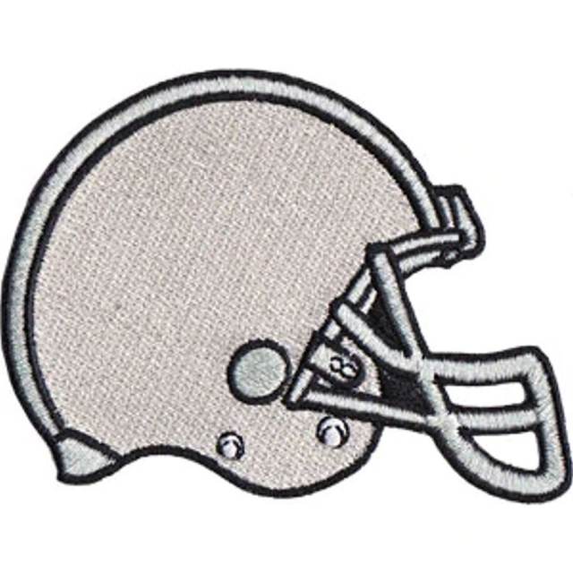 Football Helmet - Embroidered Iron-On Patch at Sticker Shoppe
