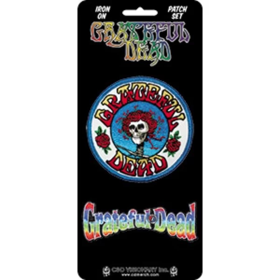 The Grateful Dead Logo - Set of 2 Mini Embroidered Iron-On Patches