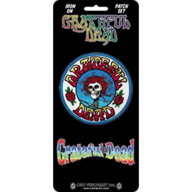 The Grateful Dead Logo - Set of 2 Mini Embroidered Iron-On Patches