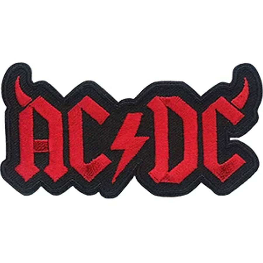 AC/DC Logo With Horns - Embroidered Iron-On Patch at Sticker Shoppe