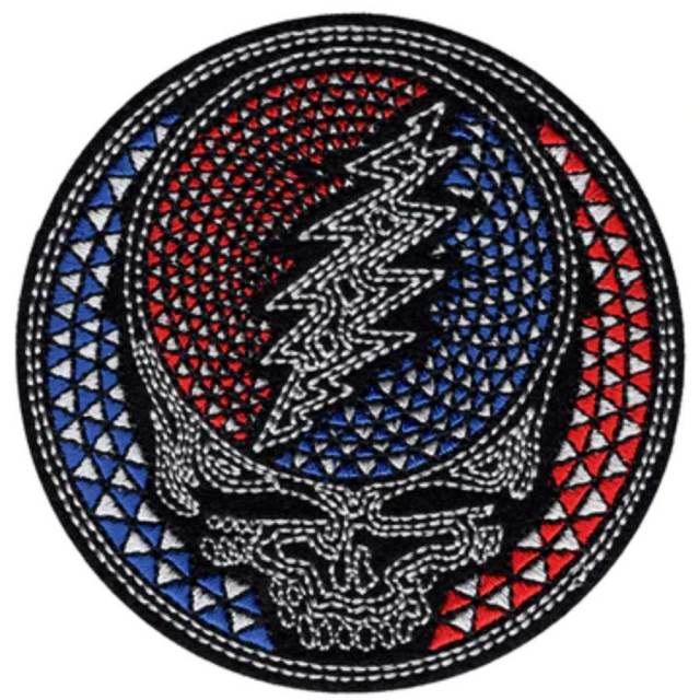 Grateful Dead Stained Glass - Embroidered Iron-On Patch