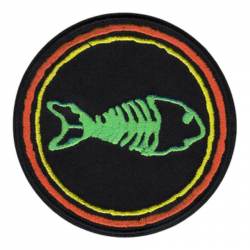 Fishbone Logo - Embroidered Iron-On Patch