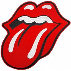 The Rolling Stones Tongue Logo Large Oversized - Embroidered Iron-On Patch