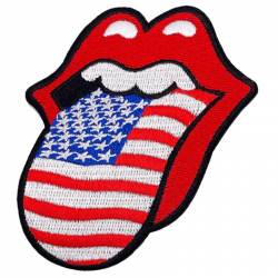 The Rolling Stones USA Tongue - Embroidered Iron-On Patch