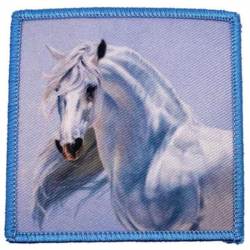 Heather Edwards White Stallion - Embroidered Iron-On Patch