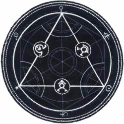 Fullmetal Alchemist Brotherhood Transmutation Circle - Embroidered Iron-On Patch