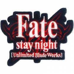 Fate Stay Night [Unlimited Blade Works] Logo - Embroidered Iron-On Patch
