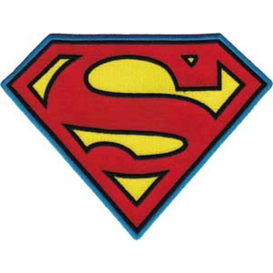 DC Comics Originals Superman Logo Large Oversized - Embroidered Iron-On Patch