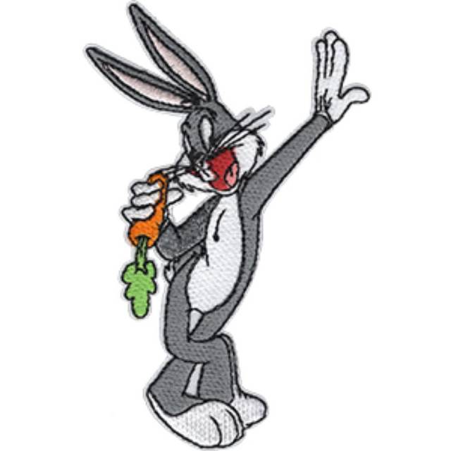 Looney Tunes Bugs Bunny Standing With Carrot - Embroidered Iron-On Patch