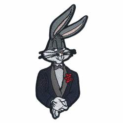 Looney Tunes Bugs in Tux - Embroidered Iron-On Patch