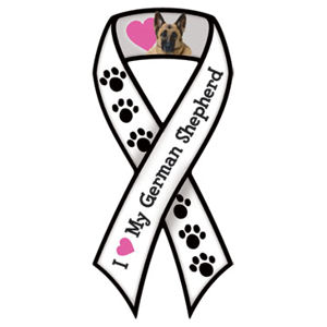 I Love My German Shepherd - Ribbon Magnet
