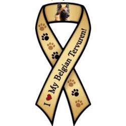 I Love My Belgian Tervuren - Ribbon Magnet