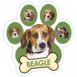 Beagle - Green Paw With Bone Magnet