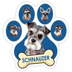 Schnauzer - Blue Paw With Bone Magnet