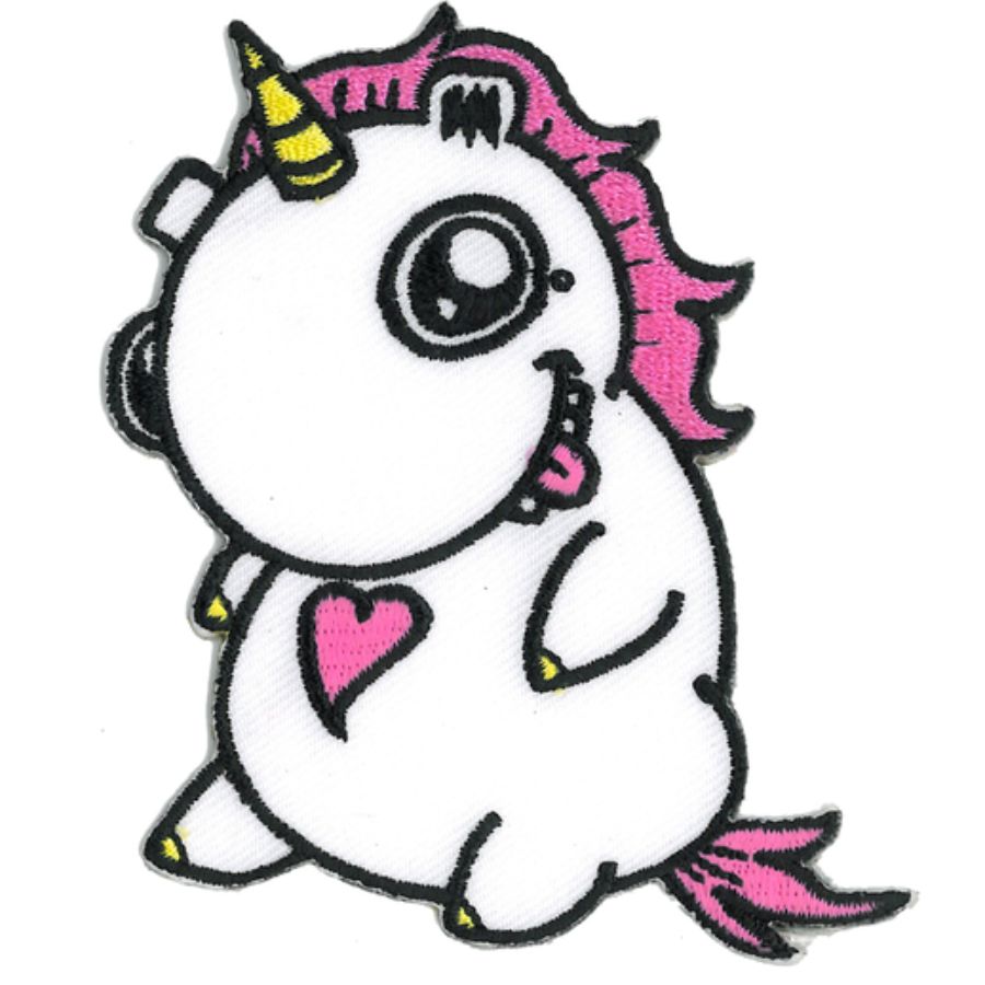 Emi Boz Chubby Unicorn - Embroidered Iron-On Patch