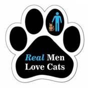 Real Men Love Cats - Paw Magnet