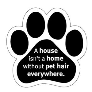 Pet Hair Everywhere - Paw Magnet at Sticker Shoppe Pet Hair Everywhere - Paw Magnet at Sticker Shoppe