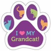 I Love My Grandcat Purple Silhouette - Paw Magnet