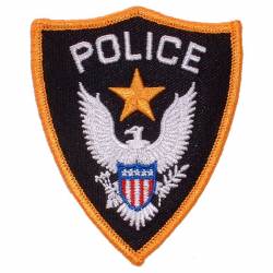 Police Emblem - Embroidered Iron-On Patch