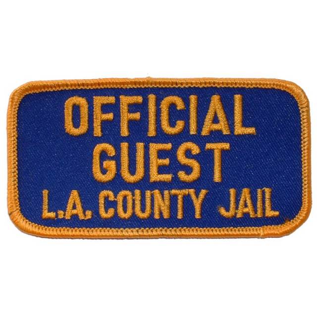 Official Guest LA County Jail Tab - Embroidered Iron-On Patch