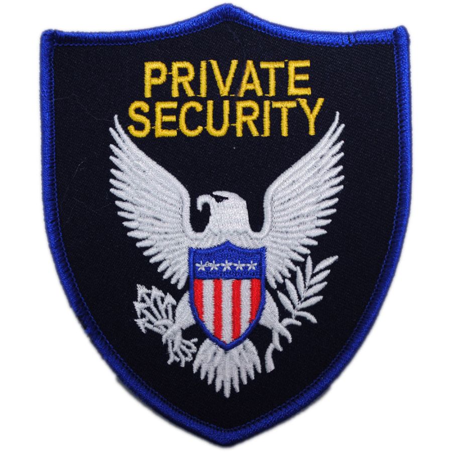 Private Security Eagle Embroidered IronOn Patch at Sticker Shoppe