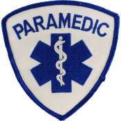 Paramedic Blue Script - Embroidered Iron-On Patch