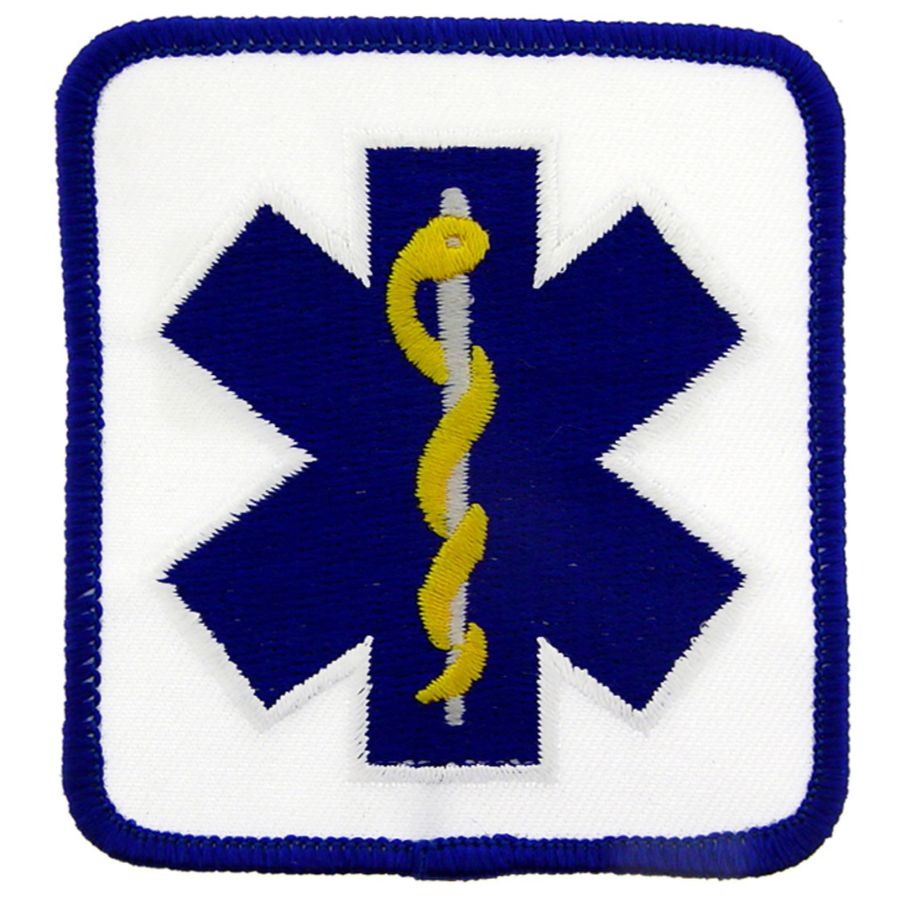 Star of life  embroidered ironon patch at sticker shoppe