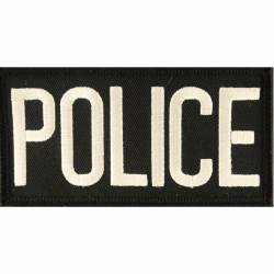 Polce Black and White Tab - Embroidered Iron-On Patch