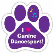 I Love Canine Dancesport - Paw Magnet