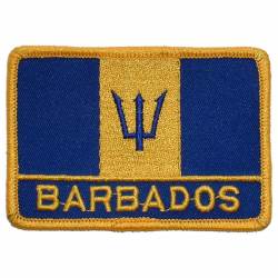 Barbados - Flag Embroidered Iron-On Patch