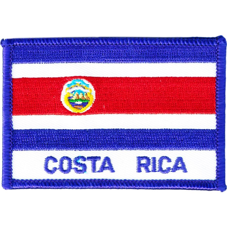Costa Rica Flag Embroidered IronOn Patch at Sticker Shoppe