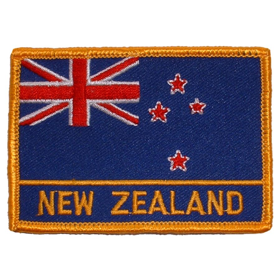 New Zealand Flag Embroidered IronOn Patch at Sticker Shoppe