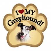 I Love My Greyhound - Paw Magnet