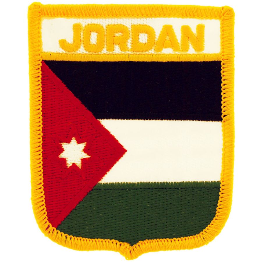 Jordan Flag Shield Embroidered IronOn Patch at Sticker Shoppe