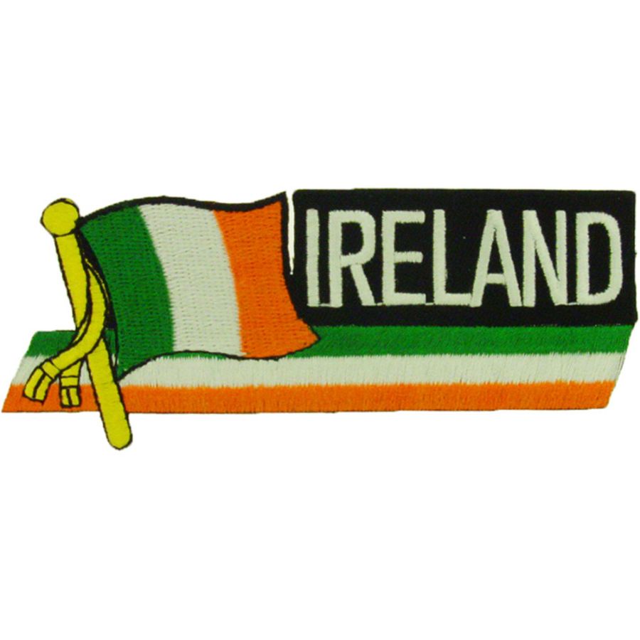 Ireland Flag Script Embroidered IronOn Patch at Sticker Shoppe