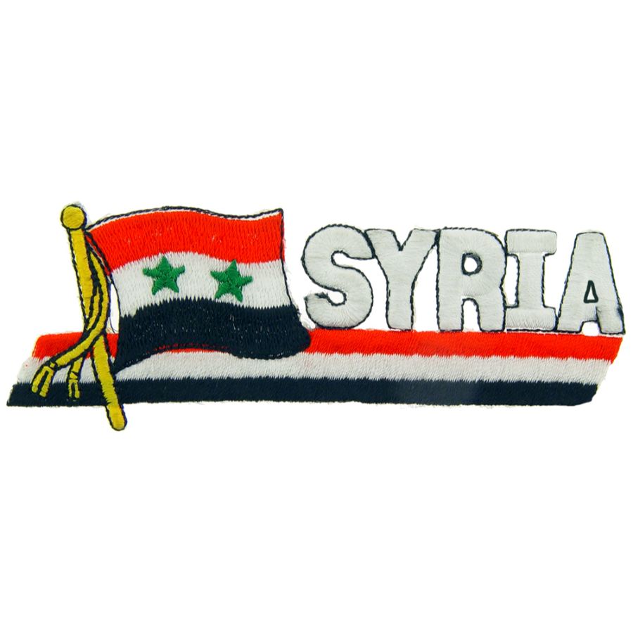 Syria - Flag Script Embroidered Iron-On Patch