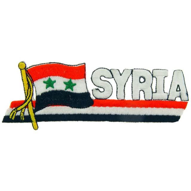 Syria - Flag Script Embroidered Iron-On Patch