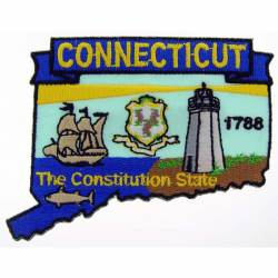 Connecticut - State Historical Embroidered Iron-On Patch