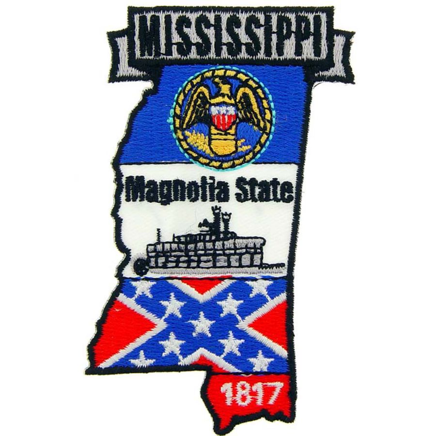 Mississippi State Historical Embroidered IronOn Patch at Sticker Shoppe